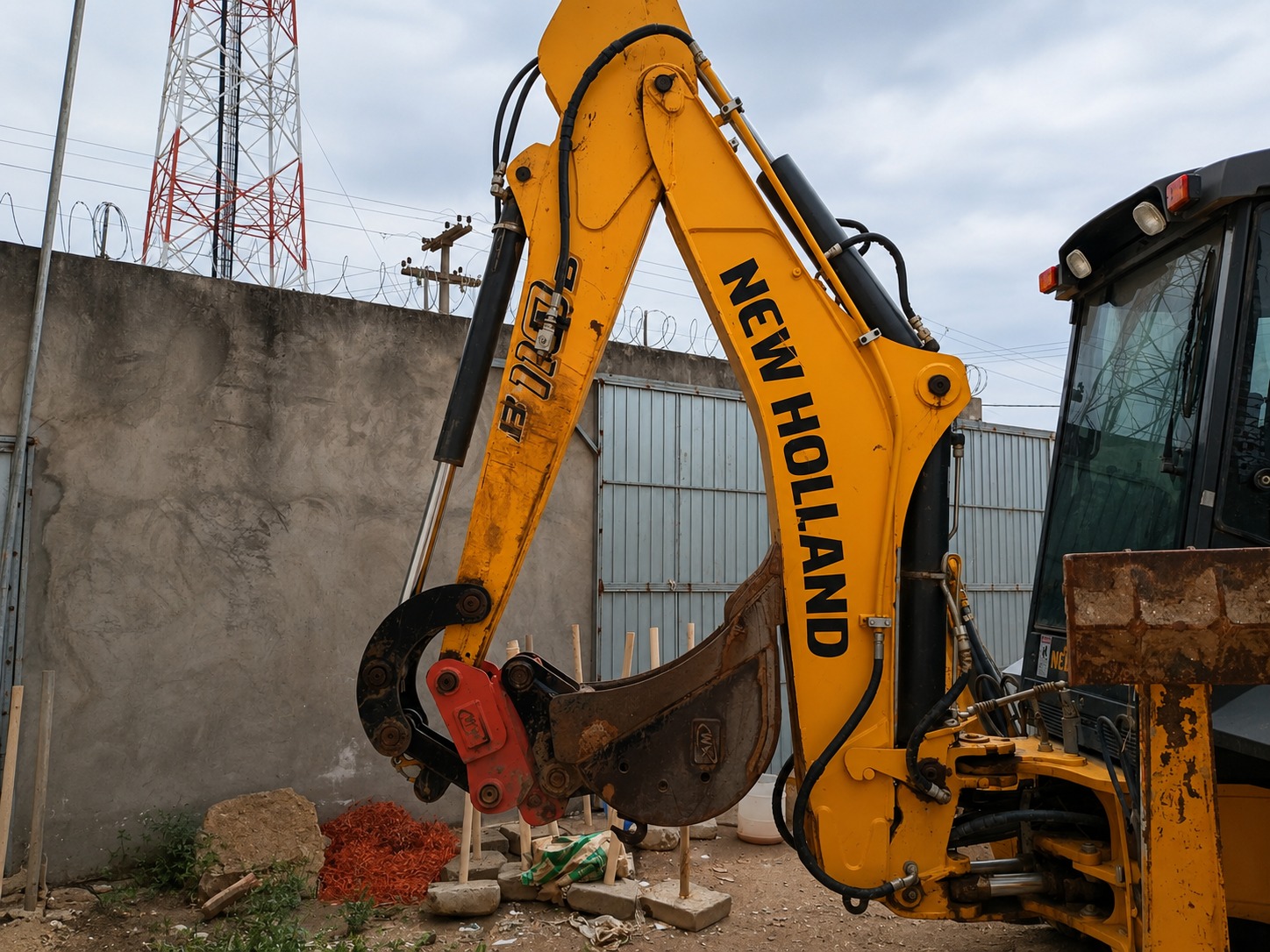 Retroescavadeira New Holland B110B com engate rápido